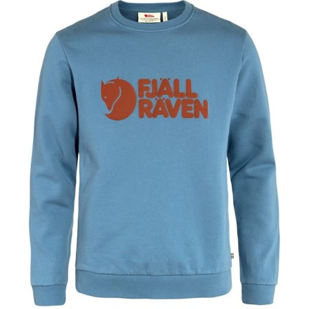 Fjällräven Men's Logo Sweater in Dawn Blue | Size: 2XL, Organic Cotton