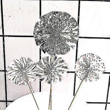 Golden Folding Fläkt Sovrum Dekoration för bröllopsdag Deco 10st