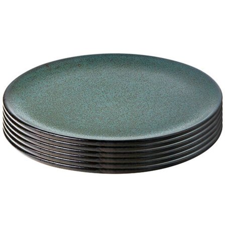 Aida RAW-päivällislautanen, vihreä, Ø 28 cm 6 kpl.