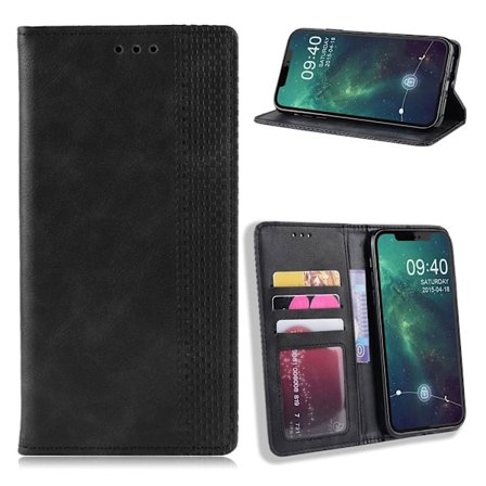 Bofink Vintage läder iPhone 12 Pro / iPhone 12 fodral - Svart