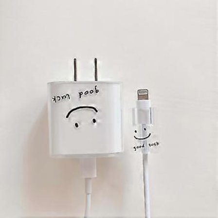 Rosa kjærlighetshjerte silikon myk støvtett bite ledning linje usb kabel ladehode vikler etui beskytter for Apple iPhone 18/20W (Stil 11)
