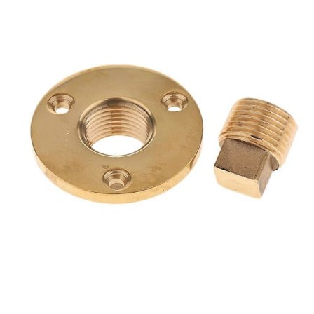 Bundprop i støbt bronze fitting 1 tomme dia. hul 1/2''NPT til båd