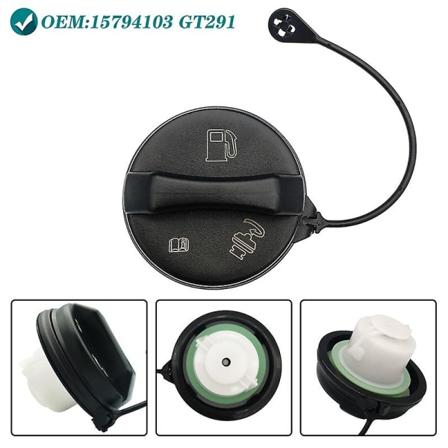 Passar till Buick Chevy Gmc Isuzu Pontiac Saab Saturn Colorado Canyon Trailblazer Bränsle Gas Tank Påfyllningslock 15794103 Gt291 svart