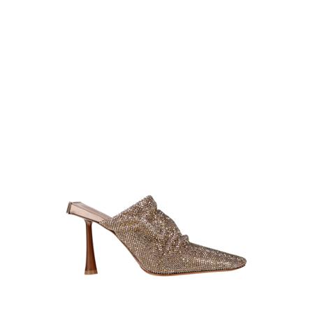 Benedetta Bruzziches, Heeled Mules Żółty, Kobieta, Rozmiar: 39 EU