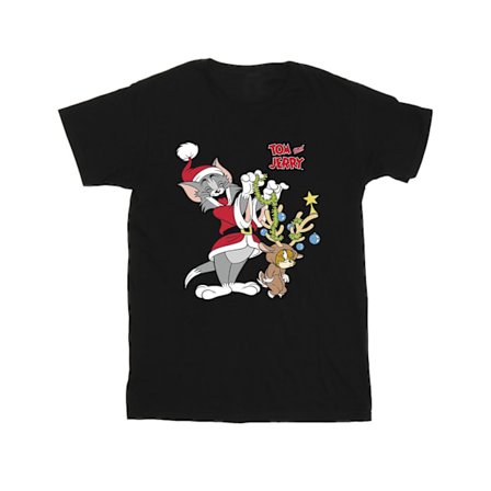 Tom & Jerry Herr Jul Ren T-shirt L Svart