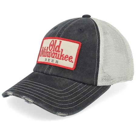 American Needle - Schwarz trucker Cap - Old Milwaukee Orville Black/Stone Trucker @ Hatstore