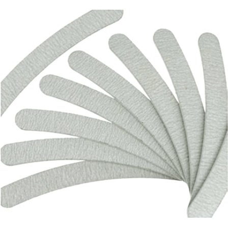 Nagelfilar bananform - zebra 100/180 grå