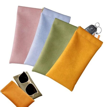 PU-nahkaiset silmälasikotelot 4 kpl automaattisella sulkimella, ohuet nepparisulkimella, aurinkolasikotelo, silmälasikotelo