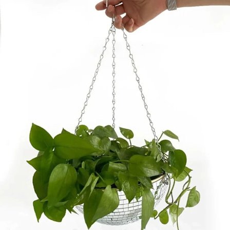 Diskokula Planteringskruka Hängande Planteringskruka Heminredning Spegel Dekorativa Växtkrukor