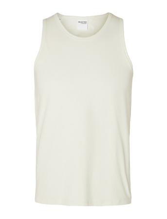 Slhspencer Rib Tank Top Selected Homme White