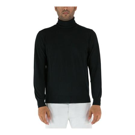 Kangra Round-neck Strik Sort, Herre Strik