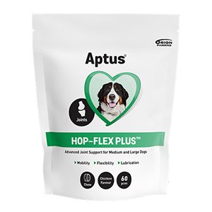 Aptus Hop-Flex Plus, Kosttillskott för hundar som främjar normal ledbroskfunktion, 60 Tuggtabletter