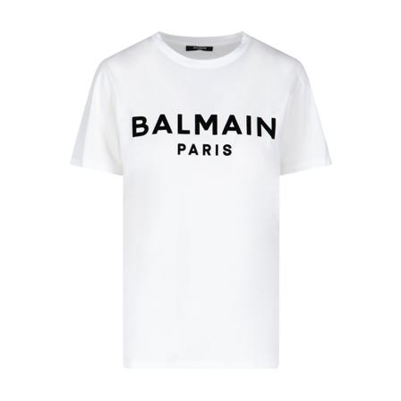 Balmain, T-Shirts Wit, Dames, Maat:M