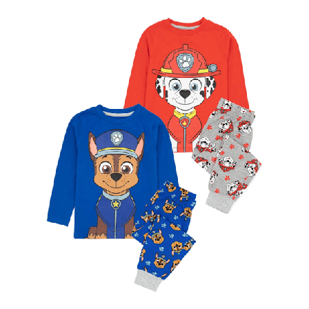 Paw Patrol Barn/Barn Pyjamas för barn/barn Chase & Marshall (2-pack)