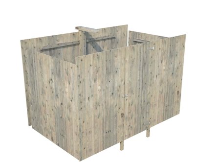 Palmako 102784 Förråd inv. 6,2 m², till Karl 101028, grå, impr., Stugor & förråd