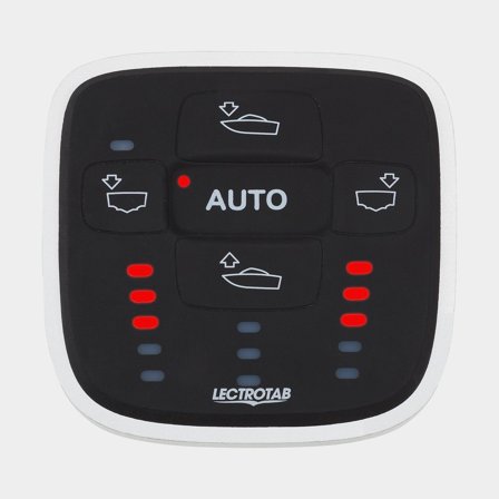 Automatizador de posición de navegación Lectrotab, 12 / 24 V, para Pitch / Roll, con soporte para doble puesto de mando + dos cilindros + iluminación 