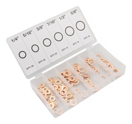 PELA 508686 Kobberskiver sett, 110 deler, Innfesting