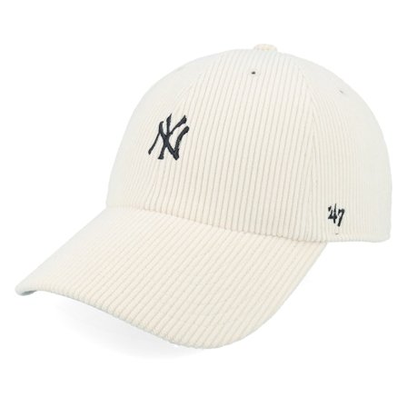 47 Brand - Beis unconstructed Gorra - New York Yankees MLB Base Runner 47 Clean Up Natural Dad Cap @ Hatstore