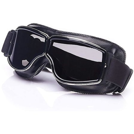 Sportglasögon Motocross Racer Skidglasögon Pilot Riding Glasögon (svart ram grå lins)