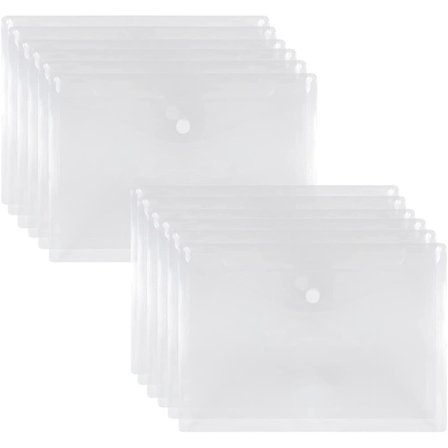 A5 dokumentlommer. A5 gennemsigtig kuvert. Dokumentmappe med trykknap. A5