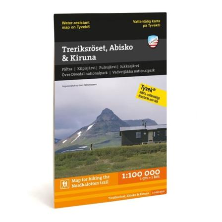 Calazo förlag Treriksröset, Abisko & Kiruna 1:100.000 literature Black OneSize