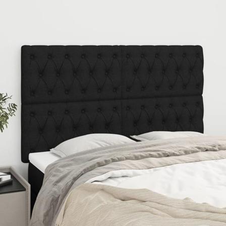 Vidaxl Huvudgavlar 4 St Svart 72x7x78/88 Cm Tyg Svart