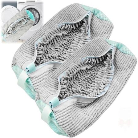 2-pak Vasketøjsposer til sko Genanvendelige skorensningsvaskeposer Vaskemaskineposer