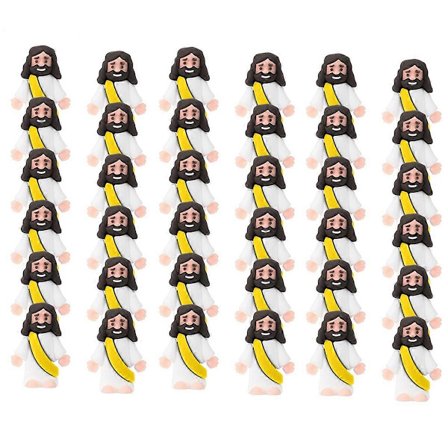 Jesus Leksak Påsk Originaldesign Mini Gummi Jesus Figurin C[D]