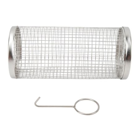 Universal Grillkorg för Rotisserie i Rostfritt Stål, Rund Rotisserie-Korg för Krispighet, Tillbehör för Utomhusgrill