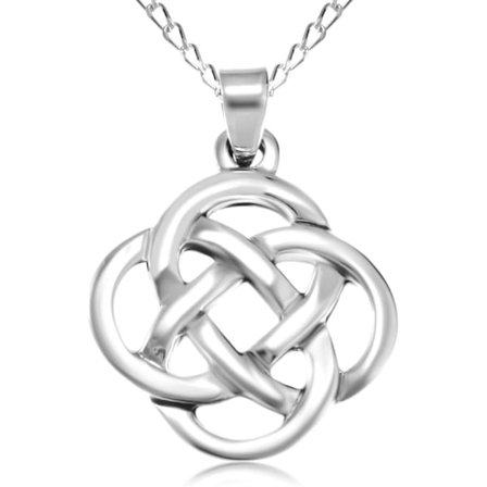 Sterling Sølv Keltisk Knude Vedhæng Halskæde til Kvinder - Keltiske Smykker med 18" Kæde & Smykke Gaveæske - 16mm