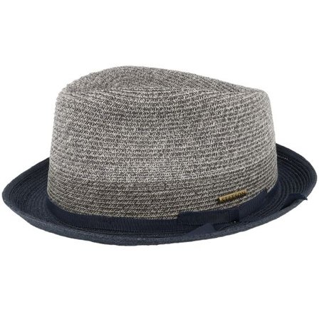 Stetson - Grå straw Hatt - Player Toyo Blue/Grey Straw Hat @ Hatstore