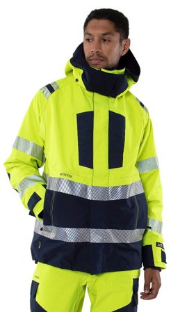 Fristads Herr Flamestat GORE-TEX PYRAD skaljacka 4095 GXE, klass 3, Varsel Gul/Marinblå