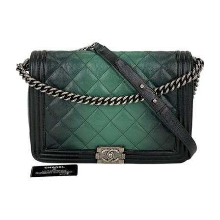 Chanel Vintage Pre-owned Cross Body Väska grön, Dam Vintage Väskor, Dam, Storlek: ONE SIZE
