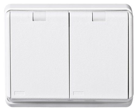 Elko EKO07567 Stikkontakt renhvit, IP44, Strømbrytere & vegguttak