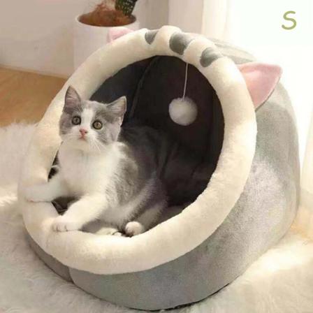 Søt katteseng Varm kjæledyrkurv Koselig kattunge liggestolpute Cat H 1