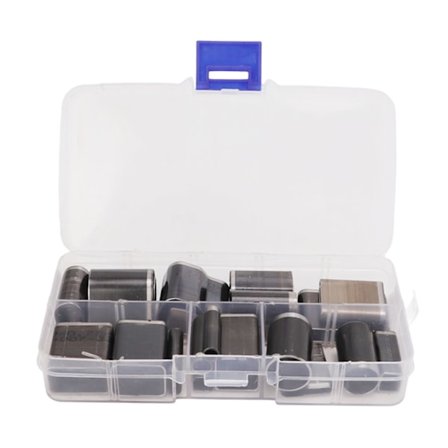 Polymerleirekuttere 24 Former DIY Hullslagsmønster Læretui Hullager Lærverktøy med Boks