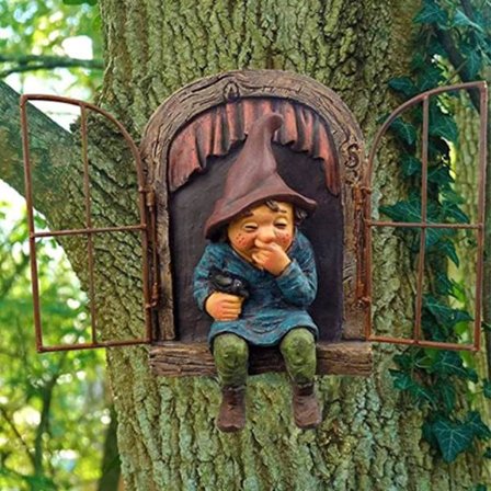 Ulkoilma Puutarha Keiju Puutarha Koriste, Kieroileva Kurkisteleva Puutarha Kääpiö Hartsi Riippuva Patsas Ulkoilma Tarvikkeet Puutarha Puu