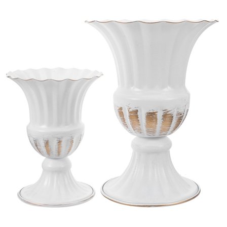 2 st Blomsterarrangemang Kruka Järn Suckulent Planteringskärl Kolonn Blomkruka