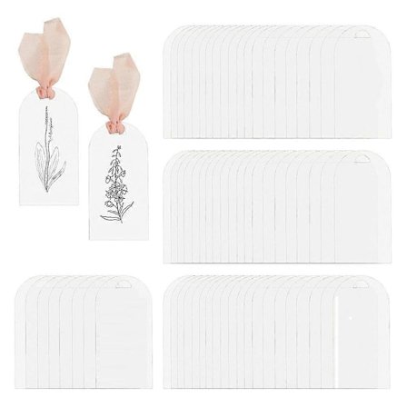 50 st Akryl Placeringskort Bröllop Tomma Bågformade Frostade Bröllops Reserverade Skyltar för Akryl Namnlappar S