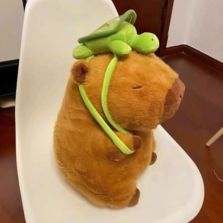 Capybara Plysj Simulering Capibara 25CM CAPYBARA MED VESKE