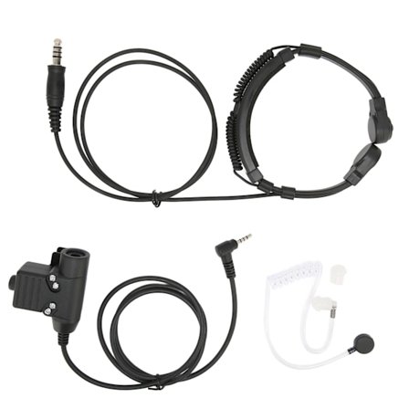 7,1 mm teleskopisk halsmikrofon ørestykke U94 PTT egnet til Yaese VX3R sort