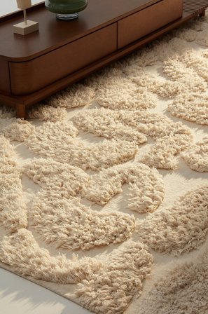 Jotex - Bomullsteppe 200x300 Cm Bomull/Bomull Naturhvit WILLOW - Kjøp Bomulls- & filleryer hos Jotex