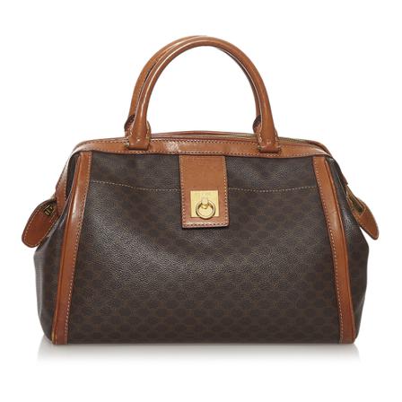 Celine Vintage, Pre -owned Macadam Handbag Bruin, Dames, Maat:ONE Size
