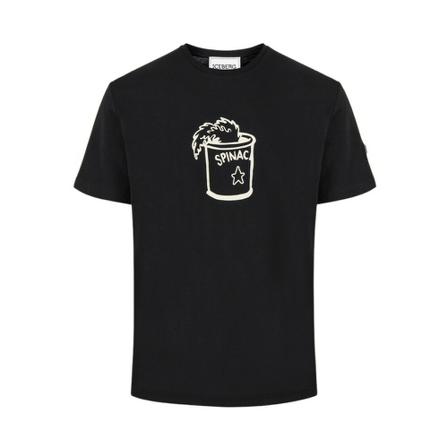 Iceberg, T-shirt Spinac Zwart, Heren, Maat:M