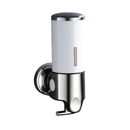 Manuell Tvåldispenser Modell Vit Badrum Schampo Flaska Hotell Väggmonterad Enkel