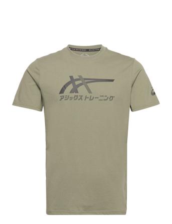 Tiger Tee T-shirts Short-sleeved Khaki Green Asics