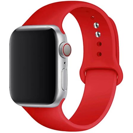 Silikoniranneke Apple Watchille 45mm 44mm 42mm 49mm 41mm 40mm 38mm correa armband iwatch Series 8 7 9 SE 4 3 5 Ultra 6 Punainen