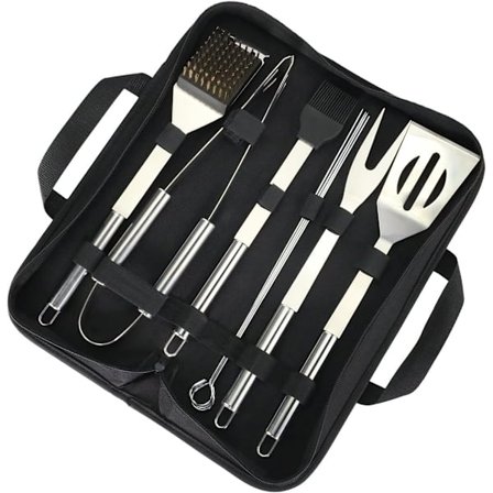 Grillsett i rustfritt stål, grillutstyr, grillredskaper