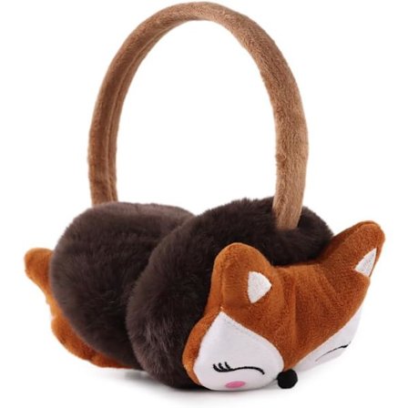 Vinterbarneørerklaffer, varme ørevarmere for jenter, småbarn, barn, ørevarmere med katteører, jenteørevarmere, justerbare (kaffe-rev)