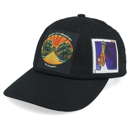 HUF - Schwarz Unconstructed Cap - Stax Patches Black Dad Cap @ Hatstore